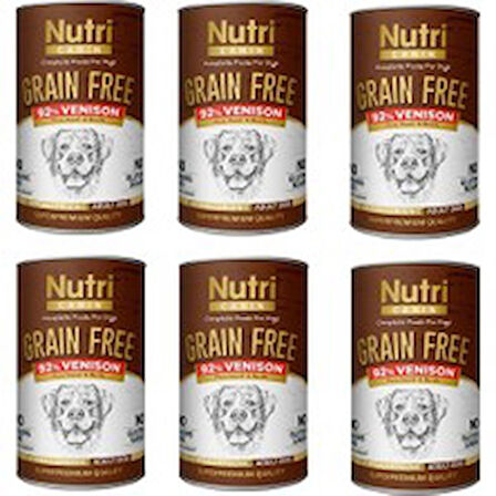 Nutri Canin TAHILSIZ GEYİKLİ KÖPEK KONSERVESİ 400GR. X6 ADET