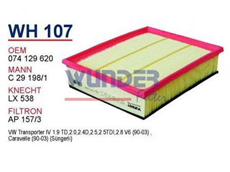 Chevrolet Cruze 1.6 Benzinli Hava Filtresi Wunder