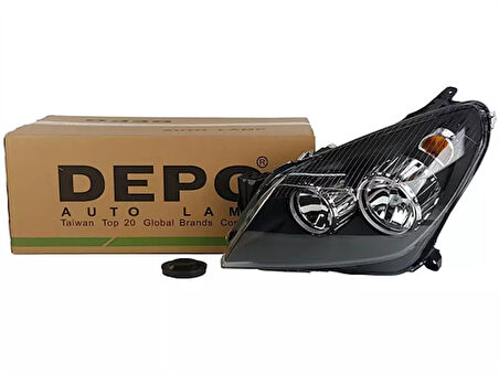 Opel Astra H Sol Far Siyah Zeminli Depo Marka