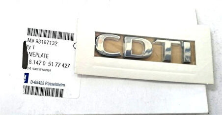 Opel Astra J Bagaj CDTİ Yazı Krom