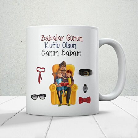 Canım Babam Baskılı Babalar Günü Kupa Bardak Kahve Kupa Bardak-1