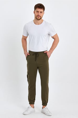 Erkek Lastikli Kargo Cepli Jogger Lacivert Pantolon