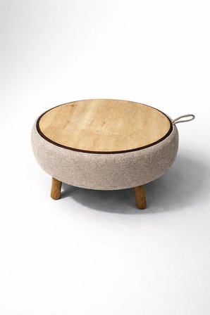 İrina Sandıklı Mekanizmalı Orta Sehpa/Bench, Sütlü Kahve