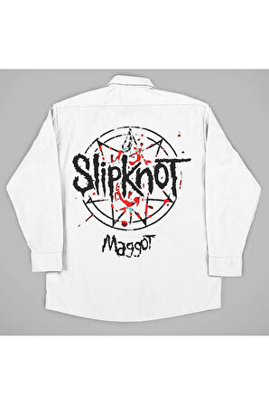Slipknot Maggot Baskılı Unisex Tasarım Müzik Grubu Gömlek