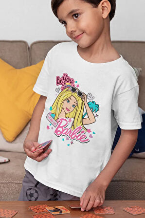 Barbi Baskılı Unisex Çizgi Film Çocuk Tişört (1-12 YAŞ)