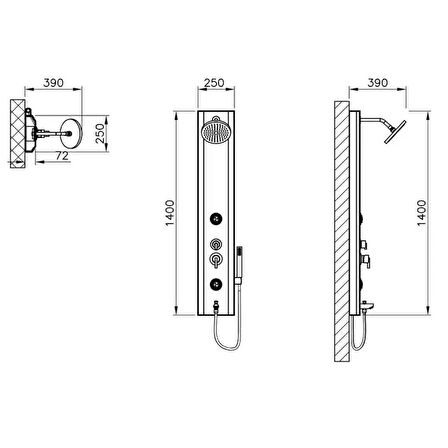 Vitra Move Masajlı Duş Sistemi A45811 Beyaz
