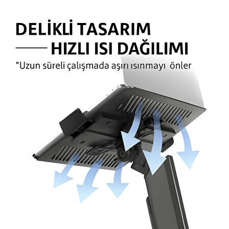 Hk Tech 13-32'' Amortisörlü Stand Çift Kol LCD-LED Gaming Monitör Laptop Tutucu Masa Askı Aparatı