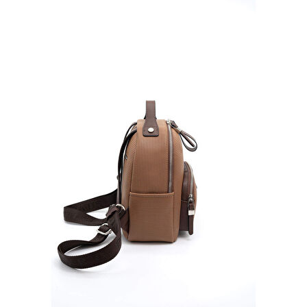 Silver Polo  Kadın  1130-45816 SILVER POLO SIRT ÇANTASI M86 KARAMEL-MAT KAHVE