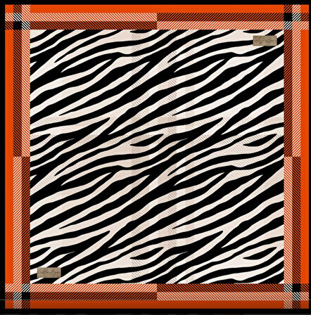 La Boutique Tivil İpek Eşarp 2102 - 04 Siyah Karışık Desen