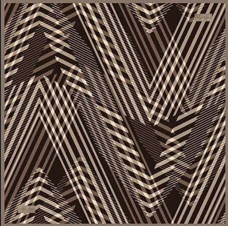 La Boutique Tivil İpek Eşarp 2109 - 03 Siyah Karışık Desen