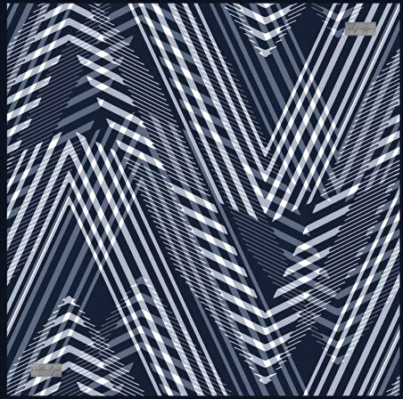 La Boutique Tivil İpek Eşarp 2109 - 05 Lacivert Karışık Desen