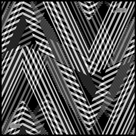 La Boutique Tivil İpek Eşarp 2109 - 08 Siyah Karışık Desen