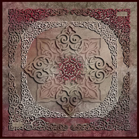 La Boutique Tivil İpek Eşarp 2117 - 02 Kahverengi Karışık Desen