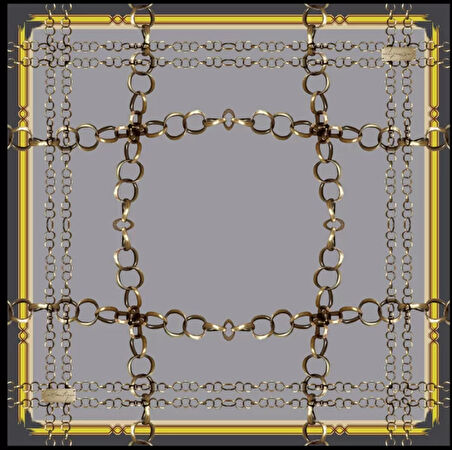 La Boutique Tivil İpek Eşarp 2129 - 13 Gri Karışık Desen