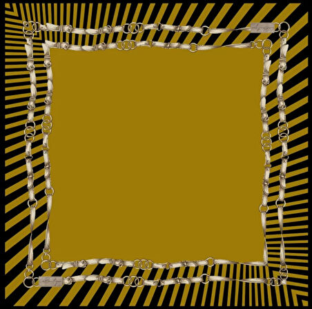 La Boutique Tivil İpek Eşarp 2132 - 09 Siyah - Sarı Karışık Desen