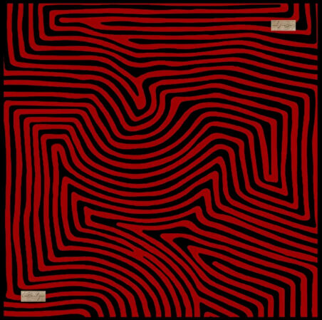 La Boutique Tivil İpek Eşarp 2134 - 03 Siyah Karışık Desen