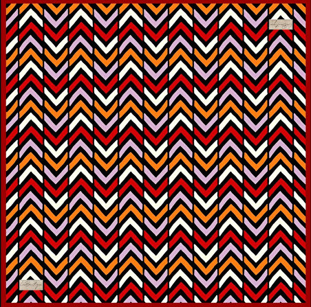 La Boutique Tivil İpek Eşarp 2136 - 07 Siyah Karışık Desen