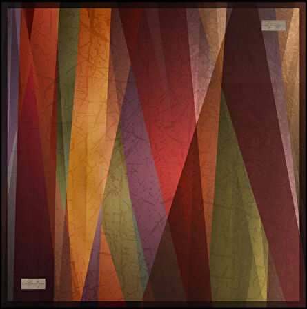 La Boutique Tivil İpek Eşarp 2144 - 01 Mürdüm Karışık Desen