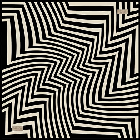 La Boutique Tivil İpek Eşarp 2152 - 01 Siyah Karışık Desen