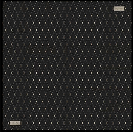 La Boutique Tivil İpek Eşarp 2157 - 04 Siyah Karışık Desen