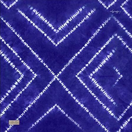 La Boutique Tivil İpek Eşarp 2184 - 01 Mavi Karışık Desen