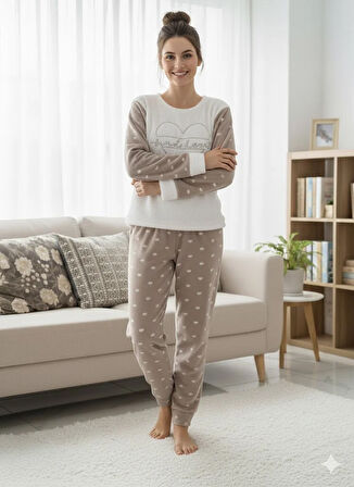 KADIN POLAR PİJAMA TAKIM