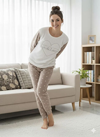 KADIN POLAR PİJAMA TAKIM