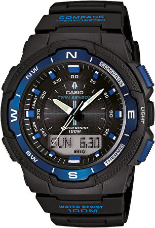 Casio SGW-500-2B Siyah Orijinal Silikon Saat Kordonu