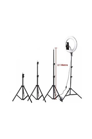 Profelsyonel Halka Çekim Işığı RL-14 RİNG LİGTH Halka ışık 2.10cm Döküm Tripod 