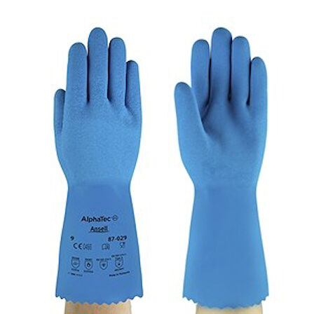 ANSEL 87-029 (250 DERECE ISI VE SIVI GEÇİRMEZ) KİMYASAL ELDİVEN NO:8