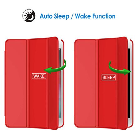 Apple iPad Mini 2019 (5.Nesil) Uyumlu Fuchsia Smart Cover Standlı Katlanabilir Akıllı 1-1 Tablet Kılıfı
