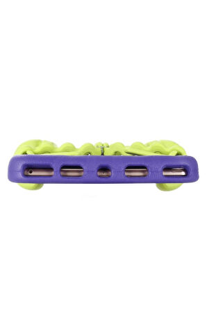 Apple iPad 10.2" 2021 (9.Nesil) Fuchsia Eva Boxer Kılıf Standlı Yumuşak Eğlenceli Darbeye Dayanıklı Silikon Tablet Kılıfı