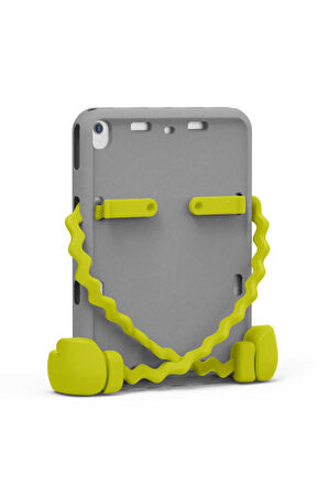 Apple iPad 10.2" 2021 (9.Nesil) Fuchsia Eva Boxer Kılıf Standlı Yumuşak Eğlenceli Darbeye Dayanıklı Silikon Tablet Kılıfı