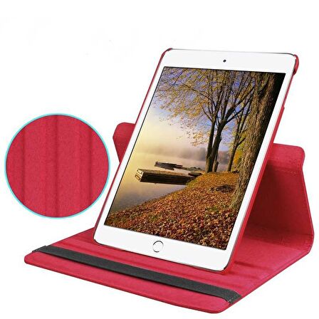 Apple iPad 10.2" inç 2021 (9.Nesil) Fuchsia Dönebilen Standlı Kılıf