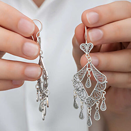 Himarry Gümüş Telkari Sallantılı Kadın Küpe