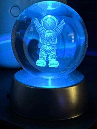 Himarry ASTRONOT Plastik altlıklı Işıklı Cam Küre 6cm