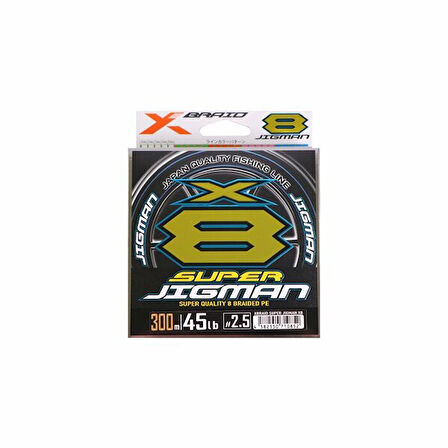 YGK X013 SUPER JIGMAN PE X8 300M 11.34KG 0.18 MULTICOLOR