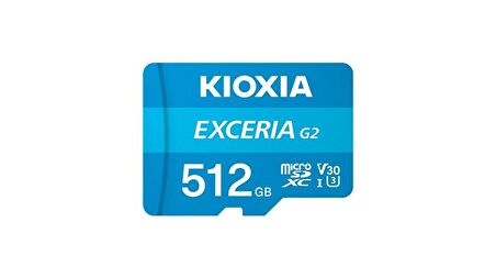 KIOXIA 512GB G2 MICRO SDXC U1 V30 4K 100/50 LMEX2L512GG2