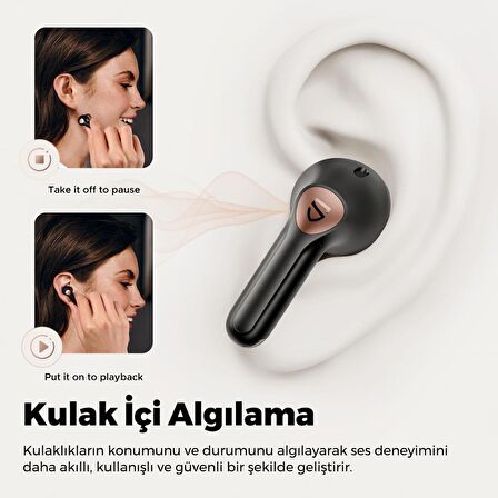 SoundPEATS Air4 Pro AptX Kablosuz Kulaklık, Bluetooth 5.3 Hibrit Aktif Gürültü Önleme , Aramalar için 6 Mikrofon