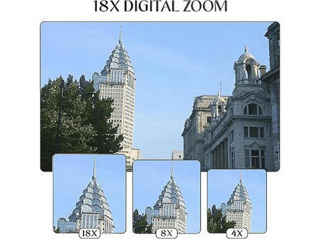 YASHICA Digimate 4K Video 18x Dijital Zoom Dijital Fotoğraf Makinesi Beyaz