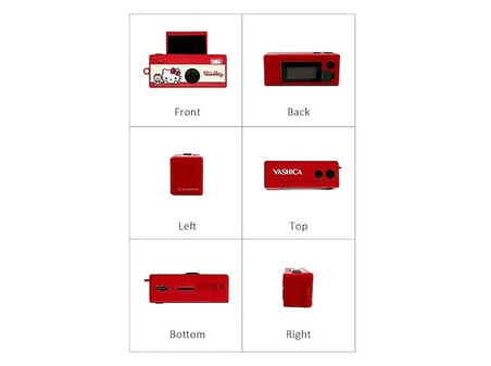 YASHICA X Hello Kitty Funtastic Anahtarlık Dijital Fotoğraf Makinesi Kırmızı