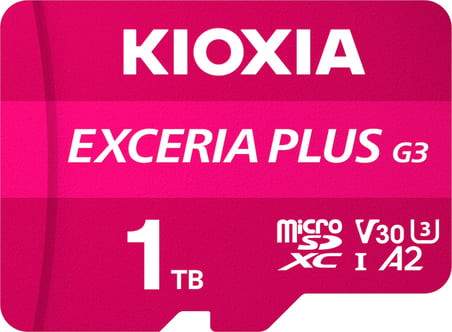 Kioxia Exceria Plus G3 1TB V30 U3 4K MicroSD Hafıza Kartı 210/150MB/s LMPL3M001TG2