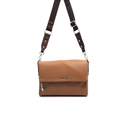 Silver Polo  Kadın Çapraz Çanta 963-45841 SILVER POLO ÇAPRAZ BAYAN ÇANTASI M86 KARAMEL-MAT KAHVE