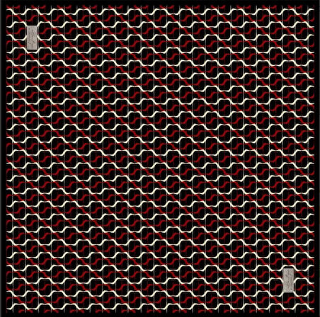 La Boutique Tivil Saf İpek Eşarp 233704 - 49123 Siyah  Karışık Desen