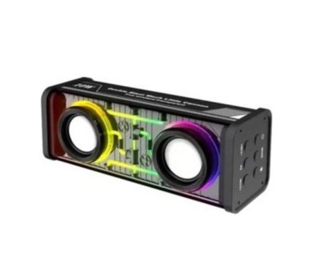 V8 Çift Hoparlörlü Şeffaf Mecha Bluetooth Ses Bombası - 1800MAH Şarjlı Kablosuz Rgb Taşınabilir Hoparlör