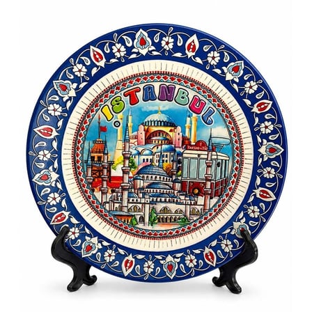 İstanbul Temalı Porselen Dekoratif Tabak 20 Cm Alk5844