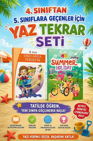 4.Sınıftan 5.Sınıflara Geçenler İçin Yaz Tekrar Seti (Oku Anla Pekiştir-İngilizce)