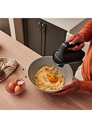 Kitchenaid Go Siyah Kablosuz Serisi Bataryalı El Mikseri
