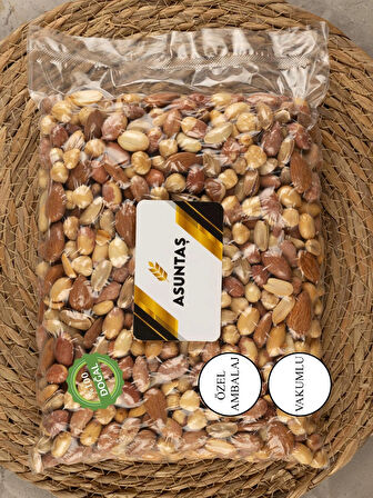 Tuzlu Taze Antep Fıstık Fındık Badem Double Karışık Vakumlu 1kg