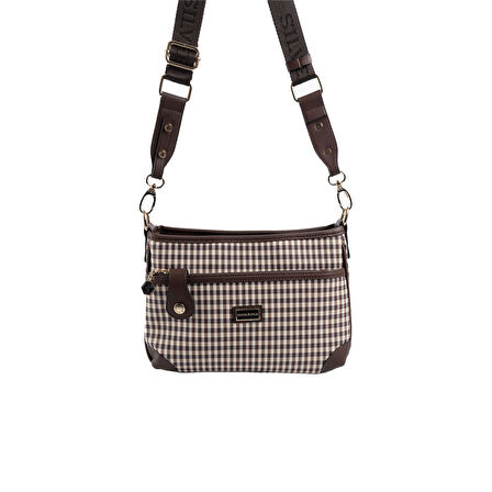 Silver Polo  Kadın Çapraz Çanta 1160-45856 SILVER POLO ÇAPRAZ Kadın ÇANTASI M191 KAHVE SARI-MAT KAHVE